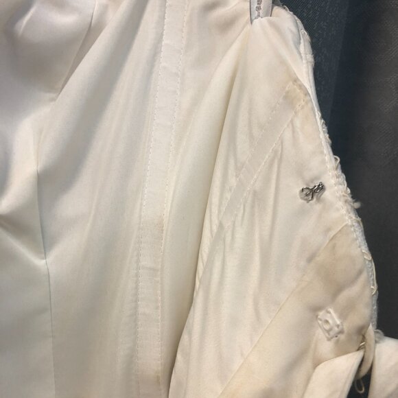 USED SAMPLE Fit & Flare Sexy Lace Wedding Dress Romantic Mermaid Lace Corset - Picture 12 of 14